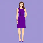 purple sleeveless frock image